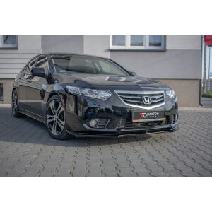Maxton Design Front Ansatz für Honda Accord VIII (CU Series) Facelift schwarz Hochglanz