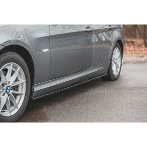 Maxton Design Seitenschweller Ansatz für BMW 3er E90/E91 Facelift schwarz Hochglanz