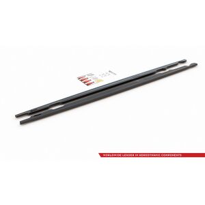Maxton Design Seitenschweller Ansatz für BMW 3er E90/E91 Facelift schwarz Hochglanz
