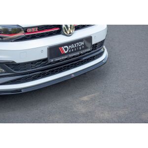 Maxton Design Front Ansatz V.3 / V3 für VW Polo GTI Mk6 schwarz Hochglanz