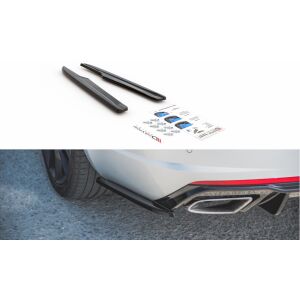 Maxton Design Heck Ansatz Flaps Diffusor V.2 / V2 für Skoda Octavia RS Mk3/Mk3 FL Hatchback/Kombi  schwarz Hochglanz