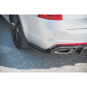 Maxton Design Heck Ansatz Flaps Diffusor V.2 / V2 für Skoda Octavia RS Mk3/Mk3 FL Hatchback/Kombi  schwarz Hochglanz