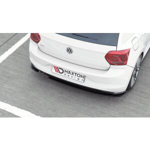 Maxton Design Heck Ansatz Flaps Diffusor V.2 / V2 für VW Polo GTI Mk6 schwarz Hochglanz