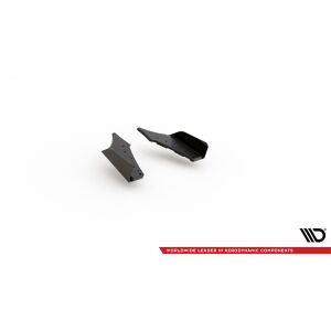 Maxton Design Robuste Racing Heck Ansatz Flaps Diffusor +Flaps für Ford Focus ST Mk4 schwarz Hochglanz