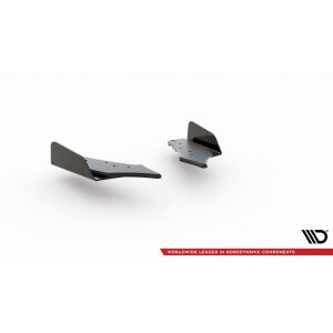 Maxton Design Robuste Racing Heck Ansatz Flaps Diffusor +Flaps für Ford Focus ST Mk4 schwarz Hochglanz