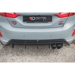 Maxton Design Heckdiffusor Ansatz V.2 / V2 für Ford FIesta Mk8 ST schwarz Hochglanz