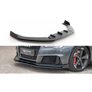Maxton Design Robuste Racing Front Ansatz für passend +Flaps für Audi RS3 8V Sportback schwarz Hochglanz