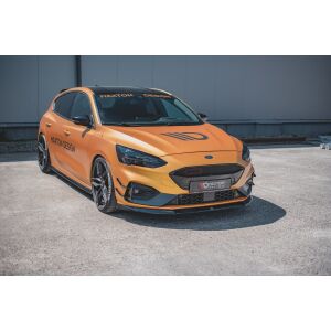 Maxton Design Front Ansatz für V.8 / V8 Ford Focus ST / ST-Line Mk4 schwarz Hochglanz