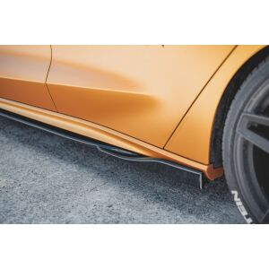 Maxton Design Seitenschweller Ansatz für V.4 / V4 Ford Focus ST / ST-Line Mk4 schwarz Hochglanz