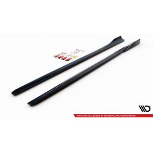 Maxton Design Seitenschweller Ansatz für V.4 / V4 Ford Focus ST / ST-Line Mk4 schwarz Hochglanz