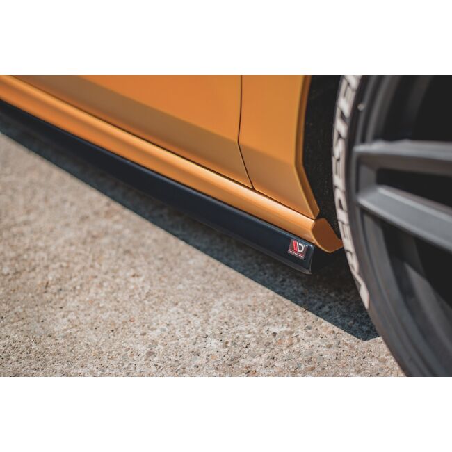 Maxton Design Seitenschweller Ansatz für V.5 / V5 Ford Focus ST / ST-Line Mk4 schwarz Hochglanz