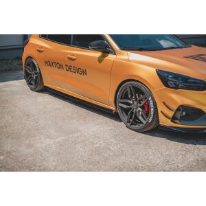 Maxton Design Seitenschweller Ansatz für V.5 / V5 Ford Focus ST / ST-Line Mk4 schwarz Hochglanz