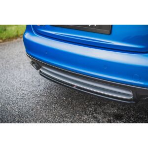 Maxton Design Mittlerer Heckdiffusor Ansatz für Audi S4 / A4 S-Line B8 Limousine schwarz Hochglanz