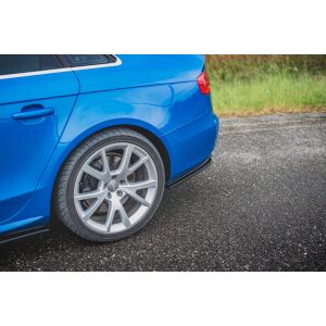 Maxton Design Heck Ansatz Flaps Diffusor für Audi S4 / A4 S-Line B8 Limousine schwarz Hochglanz