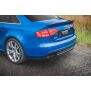 Maxton Design Heck Ansatz Flaps Diffusor für Audi S4 / A4 S-Line B8 Limousine schwarz Hochglanz
