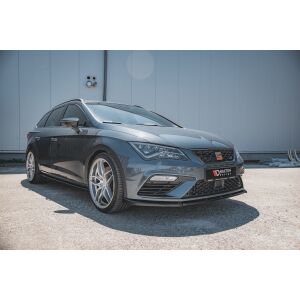 Maxton Design Front Ansatz V.6 / V6 für Seat Leon Cupra / FR Mk3 FL schwarz Hochglanz