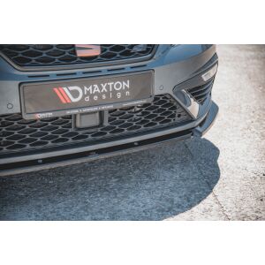 Maxton Design Front Ansatz V.6 / V6 für Seat Leon Cupra / FR Mk3 FL schwarz Hochglanz