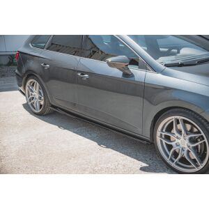 Maxton Design Seitenschweller Ansatz für V.5 / V5 Seat Leon Cupra / FR Mk3 FL schwarz Hochglanz