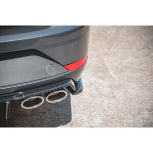 Maxton Design Heck Ansatz Flaps Diffusor V.2 / V2 für Seat Leon Cupra Mk3 FL Sportstourer schwarz Hochglanz