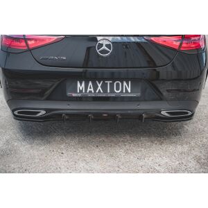Maxton Design Heckdiffusor Ansatz für Mercedes-Benz CLS AMG-Line C257 schwarz Hochglanz