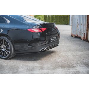 Maxton Design Heckdiffusor Ansatz für Mercedes-Benz CLS AMG-Line C257 schwarz Hochglanz