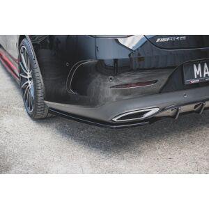 Maxton Design Mittlerer Heckdiffusor Ansatz für Mercedes-Benz CLS AMG-Line C257 schwarz Hochglanz