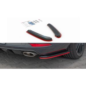 Maxton Design Heck Ansatz Flaps Diffusor V.4 / V4 für Seat Leon Cupra Mk3 FL Sportstourer schwarz Hochglanz