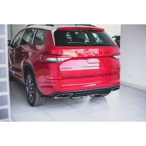 Maxton Design Mittlerer Heckdiffusor Ansatz DTM Look für Skoda Kodiaq RS schwarz Hochglanz