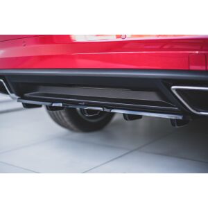 Maxton Design Mittlerer Heckdiffusor Ansatz DTM Look für Skoda Kodiaq RS schwarz Hochglanz