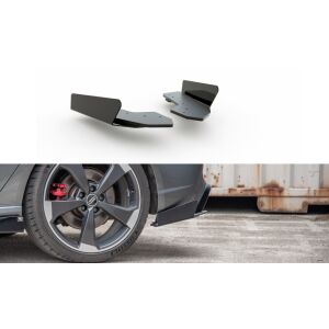 Maxton Design Robuste Racing Heck Ansatz Flaps Diffusor +Flaps für Audi RS3 8V Sportback schwarz Hochglanz