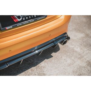 Maxton Design Heckdiffusor Ansatz V.3 / V3 für Ford Focus ST Mk4  schwarz Hochglanz