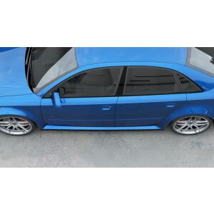 Maxton Design Seitenschweller Ansatz für Audi RS4 B7 schwarz Hochglanz
