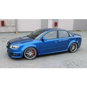Maxton Design Seitenschweller Ansatz für Audi RS4 B7 schwarz Hochglanz