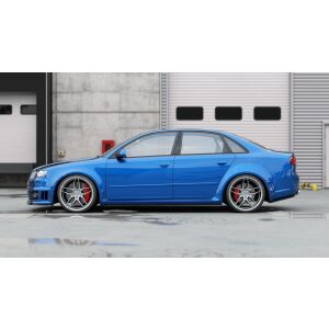 Maxton Design Seitenschweller Ansatz für Audi RS4 B7 schwarz Hochglanz