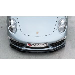 Maxton Design Front Ansatz V.2 / V2 für Porsche 911 Carrera 991 schwarz Hochglanz