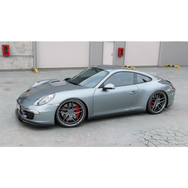 Maxton Design Seitenschweller Ansatz für Porsche 911 Carrera 991 schwarz Hochglanz