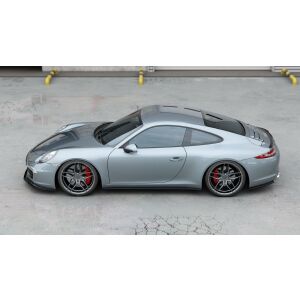 Maxton Design Seitenschweller Ansatz für Porsche 911 Carrera 991 schwarz Hochglanz