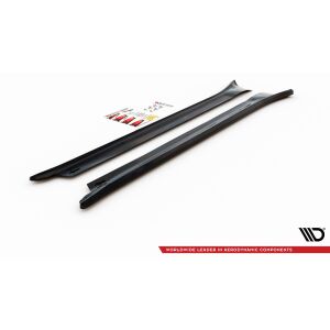 Maxton Design Seitenschweller Ansatz für Porsche 911 Carrera 991 schwarz Hochglanz
