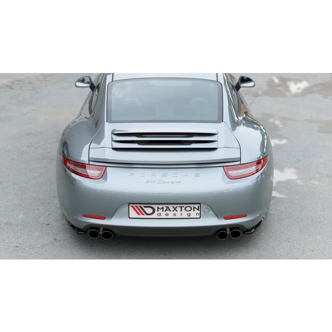 Maxton Design Spoiler CAP für Porsche 911 Carrera 991 schwarz Hochglanz