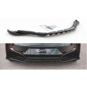Maxton Design Mittlerer Heckdiffusor Ansatz DTM Look für BMW i8 schwarz Hochglanz