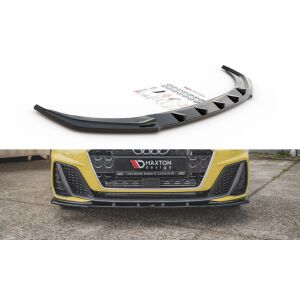 Maxton Design Front Ansatz V.1 / V1 für Audi A1 S-Line GB schwarz Hochglanz
