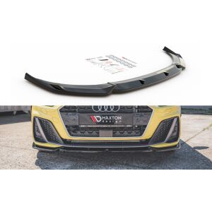 Maxton Design Front Ansatz V.3 / V3 für Audi A1 S-Line GB schwarz Hochglanz