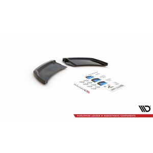 Maxton Design Heck Ansatz Flaps Diffusor für Audi A1 S-Line GB schwarz Hochglanz