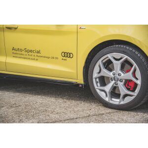 Maxton Design Seitenschweller Ansatz für Audi A1 S-Line GB schwarz Hochglanz