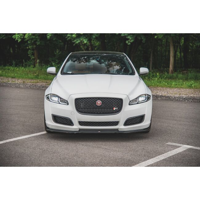 Maxton Design Front Ansatz für Jaguar XJ X351 Facelift schwarz Hochglanz