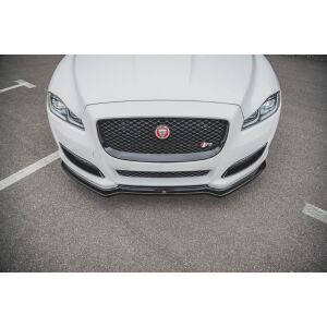 Maxton Design Front Ansatz für Jaguar XJ X351 Facelift schwarz Hochglanz