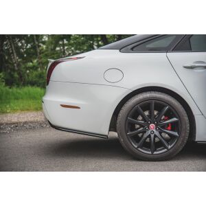 Maxton Design Heck Ansatz Flaps Diffusor für Jaguar XJ X351 schwarz Hochglanz