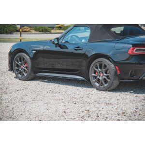 Maxton Design Seitenschweller Ansatz für Fiat 124 Spider Abarth schwarz Hochglanz