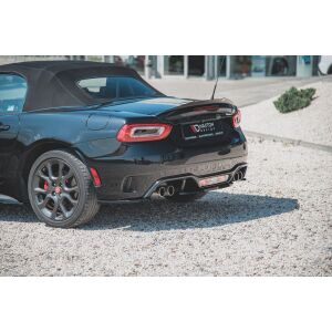 Maxton Design Heck Ansatz Flaps Diffusor für Fiat 124 Spider Abarth schwarz Hochglanz