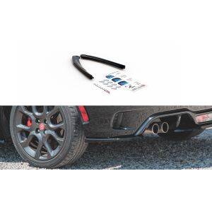 Maxton Design Heck Ansatz Flaps Diffusor für Fiat 124 Spider Abarth schwarz Hochglanz